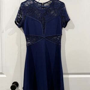 Express Navy Lace Mini Dress